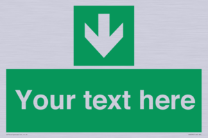 Safe condition Custom arrow down sign